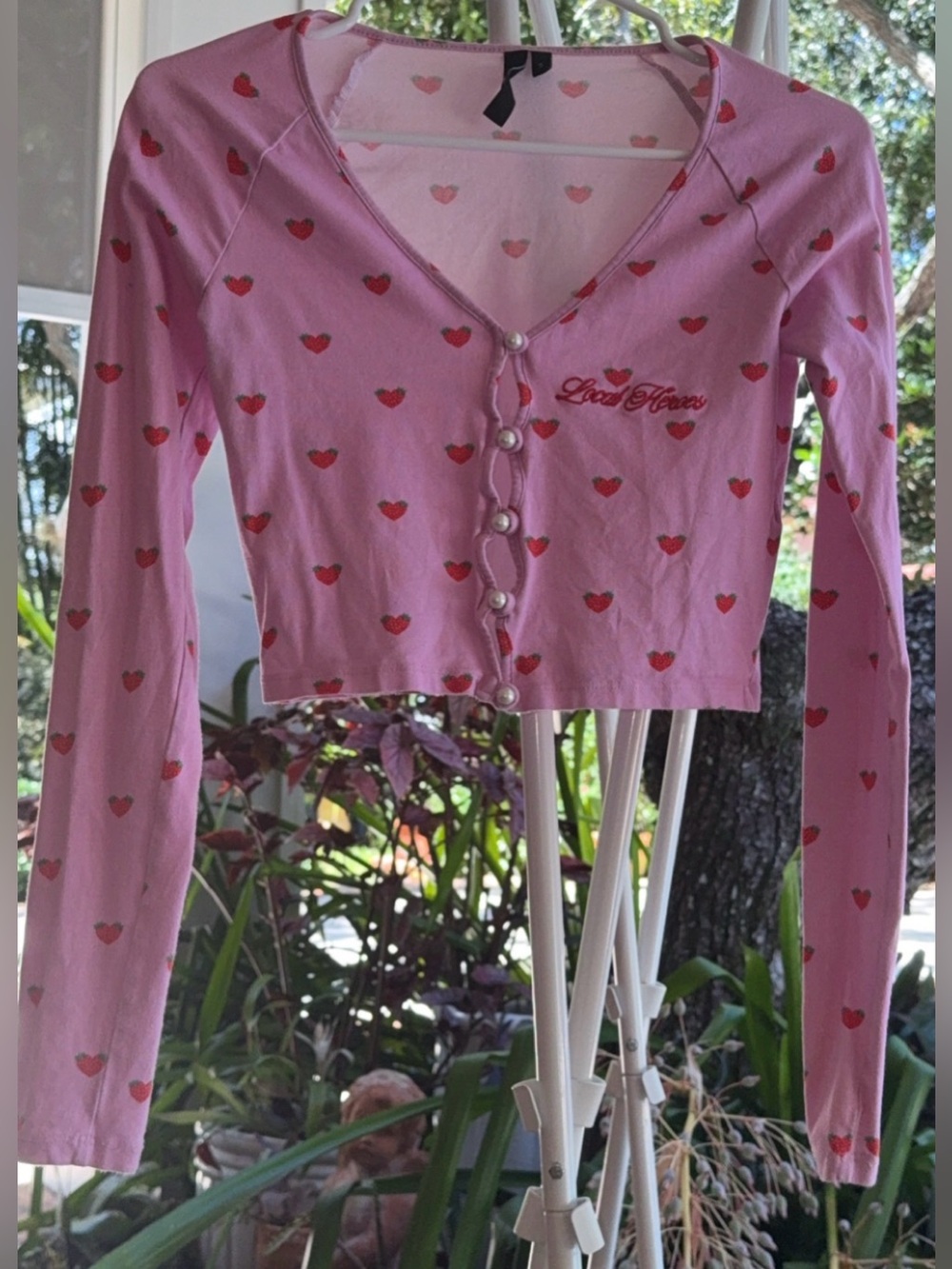 Pink cardigan